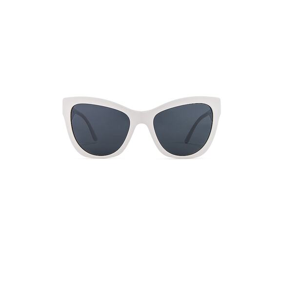 Versace 'Pop Chic' White Rectangle Sunglasses Size OS